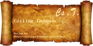 Csillag Taddeus névjegykártya